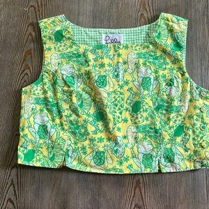 Vintage Lilly Pulitzer Frog 🐸  Print Tank! Size L ! EUC!